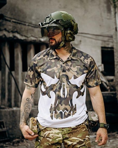 Милитари поло футболка jblivion punisher mtk ПП7496