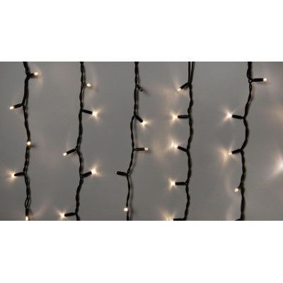 Гирлянда Delux ICICLE flash 108LED 2 х 1 м теплый белый/черный IP44 EN (90012947)
