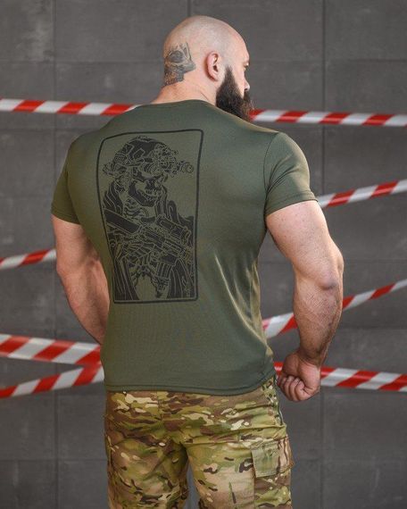 Тактична терморегулююча футболка SABUR hell олива ВТ6580