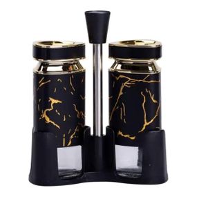 Набор для специй на подставке солонка и перечница по 120 мл Черный HP-1353