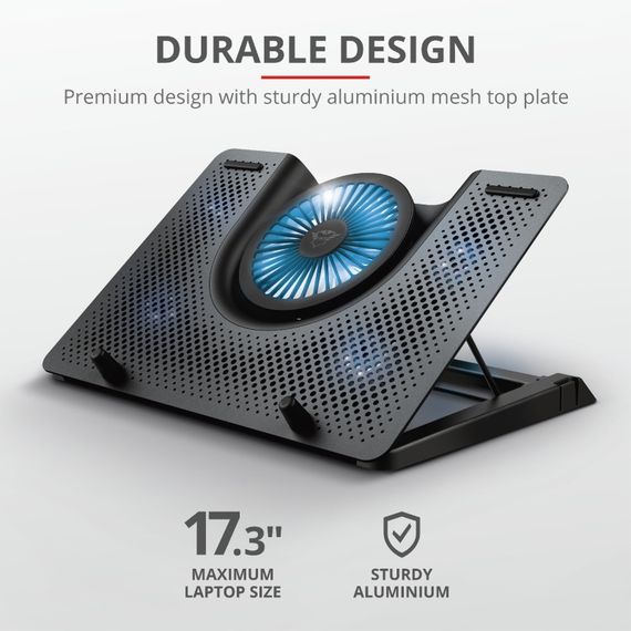 Підставка до ноутбука Trust GXT 1125 Quno (17.3&quot;) Blue LED Black (23581_TRUST) (23581_TRUST) | Зображення 1
