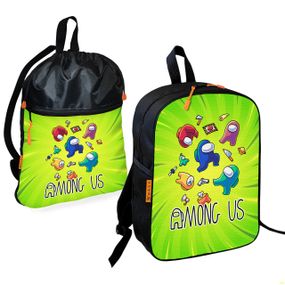 Шкільний рюкзак дитячий Амонг Ас + Сумка для взуття спортивної форми рюкзак-мішок для хлопчика (01670)