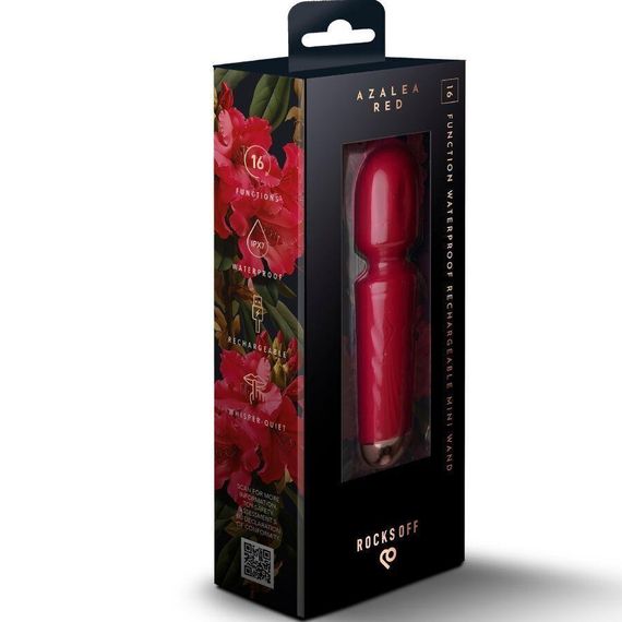 Вібромасажер Rocks Off Mini Wand Azalea Red, 16 режимів Sex Aura | Зображення 5
