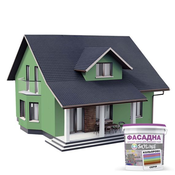 Краска Акрил-латексная Фасадная Skyline 2030-G30Y Сухоцвет 5л | Зображення 2