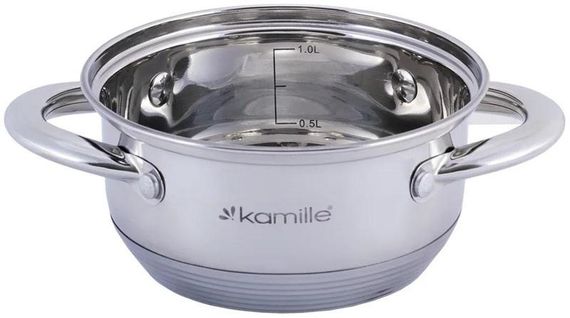Каструля Kamille Millay 2.4л з нержавіючої сталі з 7-шаровим індукційним дном | Зображення 1