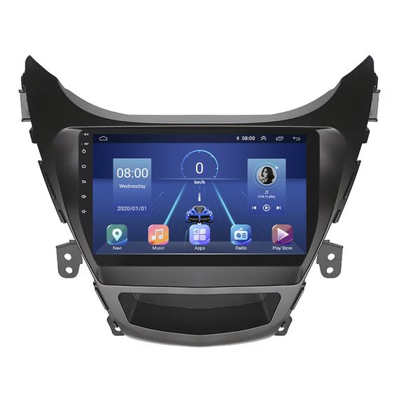 Штатная магнитола Lesko для Hyundai Elantra V (MD) 2010-2014 экран 9" 4/64Gb 4G Wi-Fi GPS Top