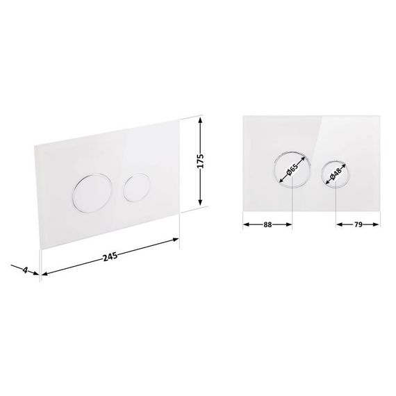 Панель змиву для унітаза Qtap Nest QT0111V1164GW | Зображення 1