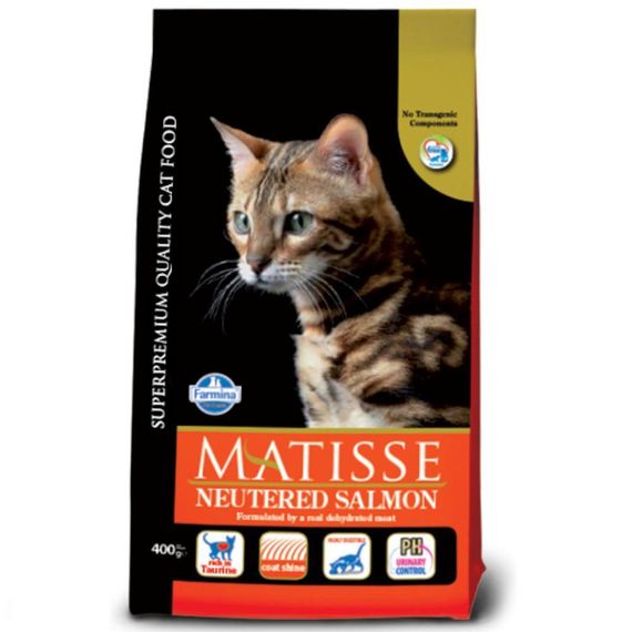 Сухий корм Farmina Matisse Neutered Salmon для стерилізованих кішок, з лососем, 400 г