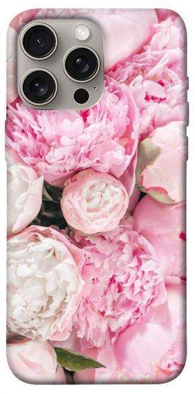 Чохол з картинкою Pink peonies для Apple iPhone 15 Pro Max (6.7")