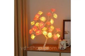 Біло-рожева Настільна світлодіодна лампа / Дерево Троянда / Декоративна настільна лампа для дому