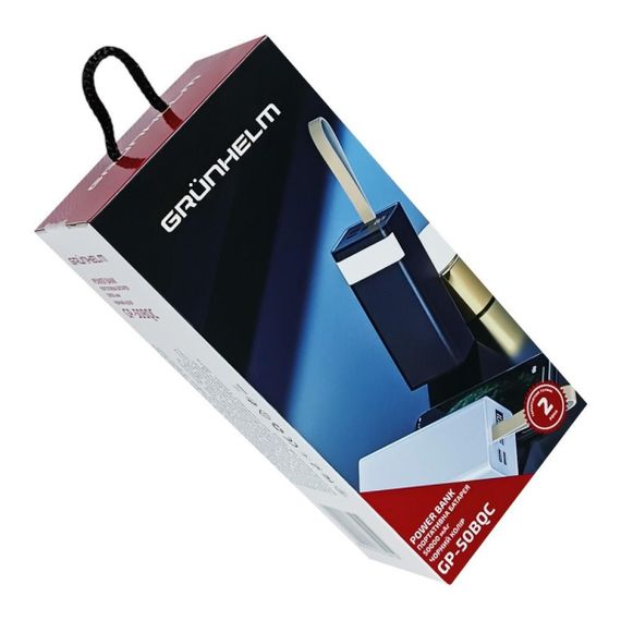 Power Bank – Портативная батарея 50.000 mAh. черный – GP-50BQC. быстрая зарядка 22.5W GRUNHELM | Зображення 7