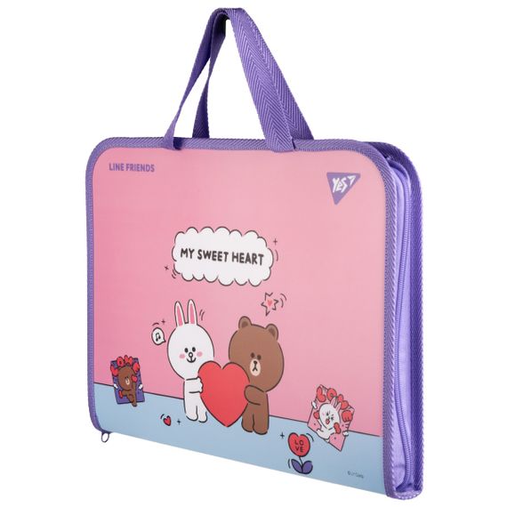Папка-портфель В4 YES FC Line Friends Choco and Cony 492239 26х35х3 см | Зображення 1