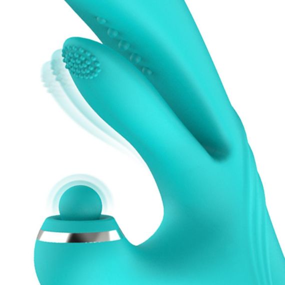 Вібратор-кролик Good Vibes Only - Lisa Thrusting Rabbit Vibrator with G-Spot Stimulator Sex Aura | Зображення 4
