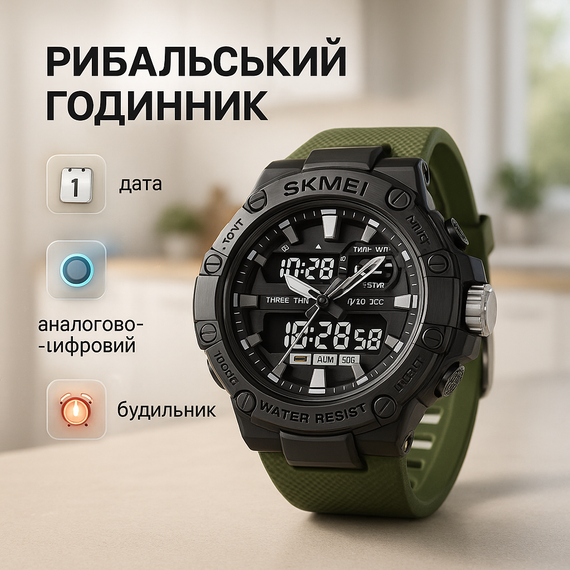 Спортивний чоловічий годинник зручний SKMEI 2221AG, Тактичний військовий годинник для ЗСУ WJ-56