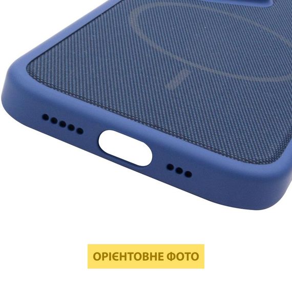 Чохол PC Textile Hybrid with Magnetic Fit для Apple iPhone 15 Pro (6.1") Blue | Зображення 4