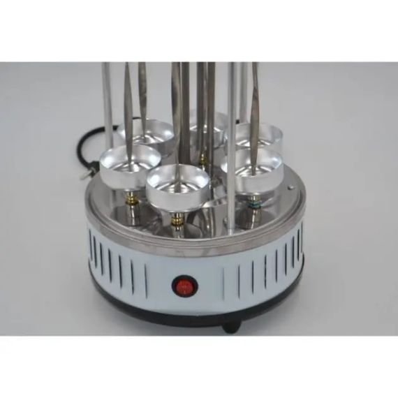 Электрошашлычница Domotec MS-7782 1000 Вт 6 Шампуров Белая | Зображення 2