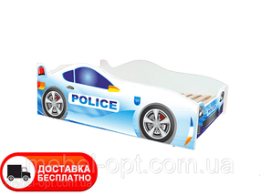 Ліжко машинка Evolution 003 Police блакитне