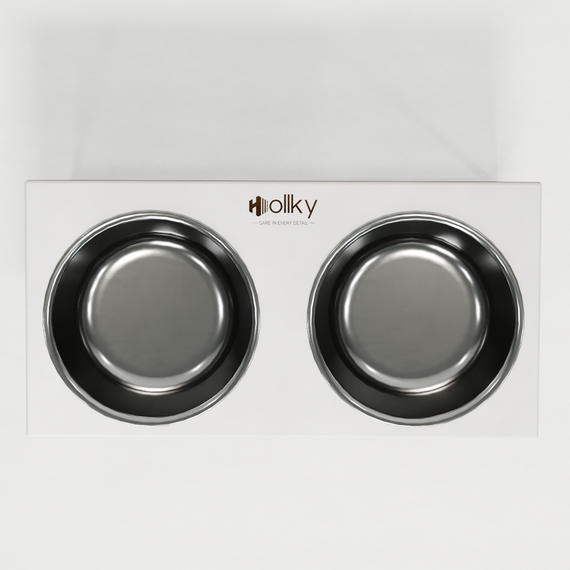 Миски на подставке для очень больших собак Hollky Base XXL40 (2 × 2,8 л) BXXL40-643240-GLWH | Зображення 5