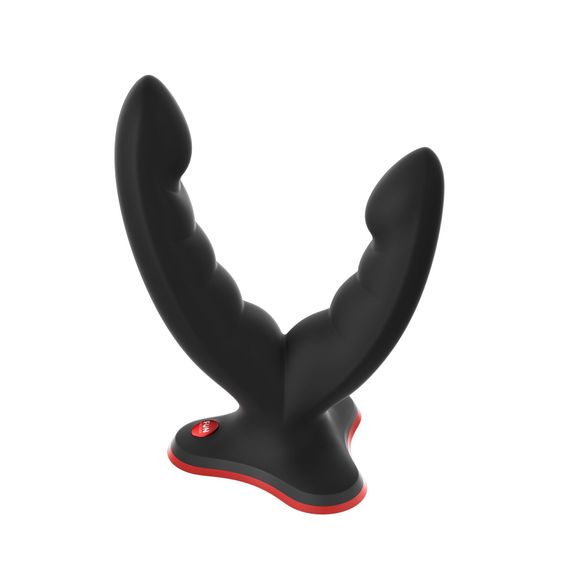 Подвійний фалоімітатор Fun Factory RYDE black, гнучкі стовбури, присоска | Зображення 2