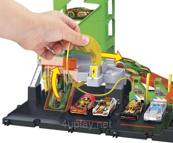 Трек Хот Вілс Сіті Заправна станція Оригінал АЗС Hot Wheels City Super Recharge Fuel Station | Зображення 4