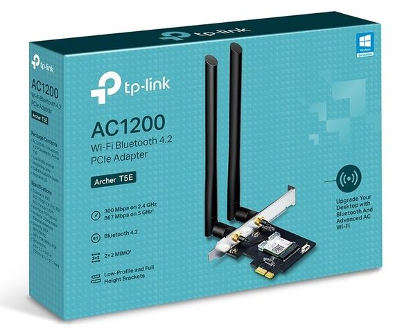 WiFi-адаптер TP-LINK Archer T5E AC1200 BT4.2 PCI Express (ARCHER-T5E) | Зображення 1