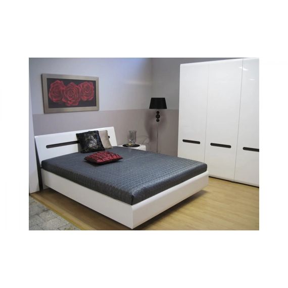 Ліжко двоспальне (підйомний механізм) ВМК (БРВ) Ацтека LOZ/160 160x200 см Білий/Білий глянець (BRW-1568) | Зображення 8