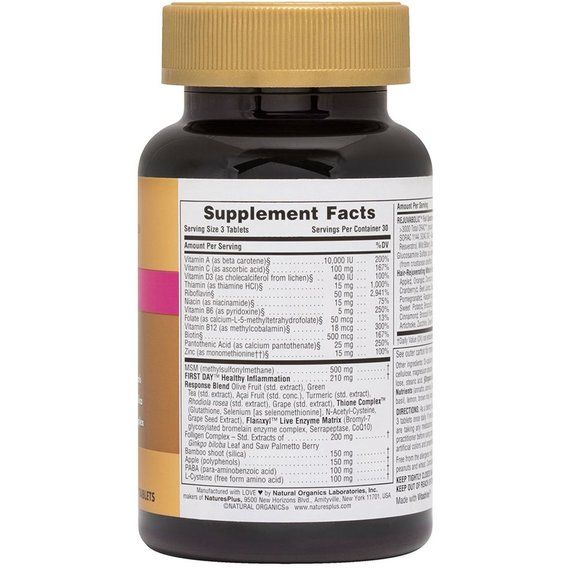 Комплекс для шкіри, волосся, нігтів Nature's Plus Age Loss Hair Support 90 Tabs NTP8015 | Зображення 1