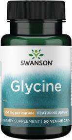 Гліцин Swanson Glycine, 500 mg, 60 Veggie Caps