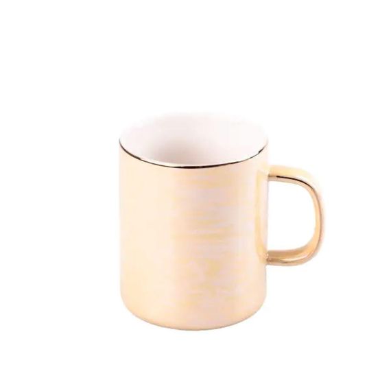 Чашка порцелянова Glaze 420мл у дзеркальній глазурі Жовтий HPCYM0763Y