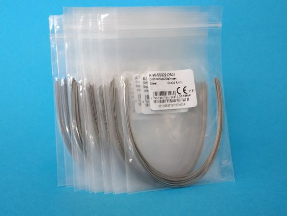 Дуги стальні (Stainless Steel Archwire, Ovoid Archform) .016 х 022" НЩ, 10 шт.