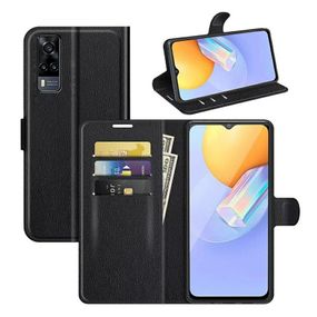 Чохол книжка з кишенями для карт на Vivo Y31 колір Чорний