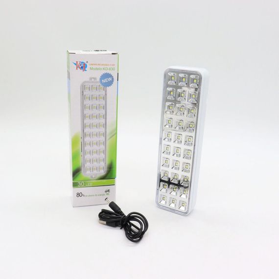 Аварійний ліхтар на акумуляторі 1200 мАг, з USB-зарядкою, 30 LED, KD-630 / Світлодіодна акумуляторна лампа | Зображення 8