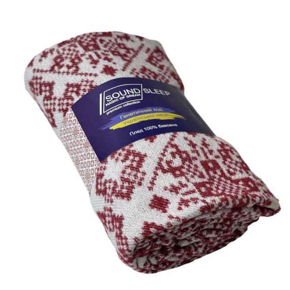 Плед SoundSleep Код Незламної Нації бавовняний 140х200 см червоний (94066036) | Зображення 9