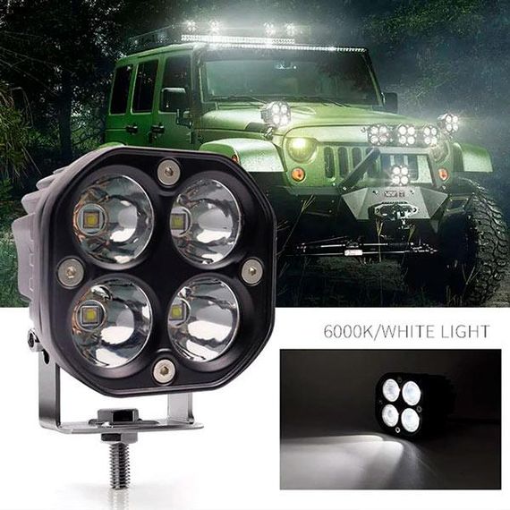 LED фара 40W 4х10W Cree діоди вузький промінь 4000 LM 12-24V | Зображення 4