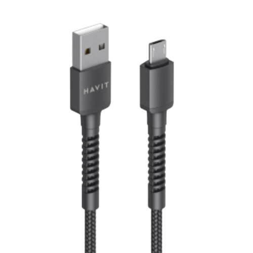 Кабель USB MicroUSB Havit HV-CB6195 2,1А 1м чорний
