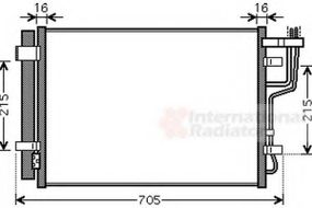 Конденсор кондиціонера CEED 141620 MTAT 06- (Van Wezel) VAN WEZEL 83005102 на KIA CEE'D SW (ED)