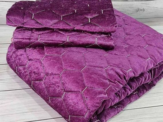 Покрывало (250х260см) с наволочками (50х70см) Miss Bella Lizbon murdum Велюр