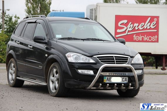 Кенгурятник WT004 (нерж) для SsangYong Action 2006-2024 гг | Зображення 1
