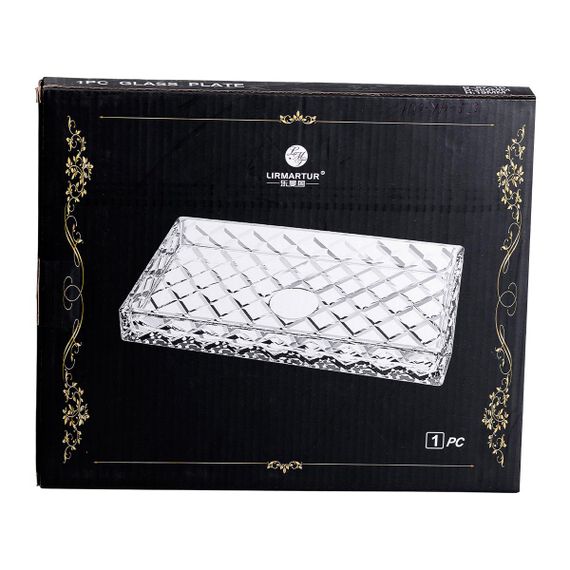 Блюдо для закусок стеклянное 24,5*20,5*2 см прямоугольное HP-YH-53 | Зображення 4