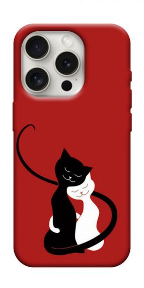 Чохол з картинкою Закохані коти для Apple iPhone 16 Pro (6.3")