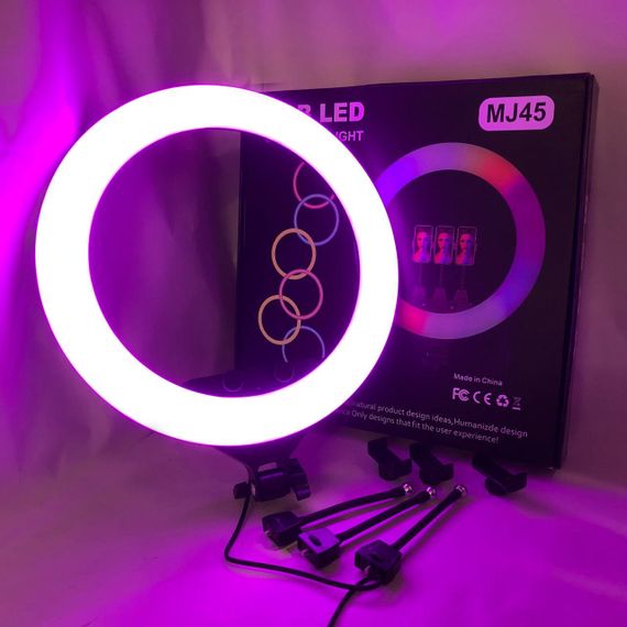 Кільцеве світло з тримачем RGB, Кільцева лампа на телефон, Відмінна кільцева лампа для блогера YV-40 | Зображення 8