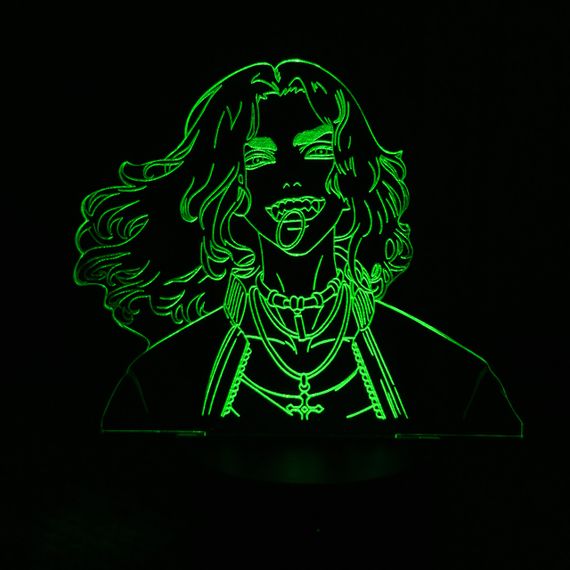 Акриловый светильник-ночник Кэйсукэ Бадзи (Keisuke Baji) зеленый tty-n000565