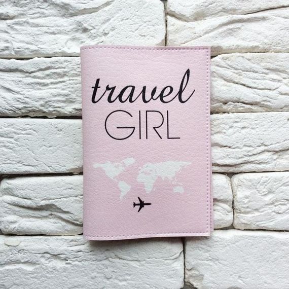 Обкладинка для паспорта Travel girl 4 (рожевий) | Зображення 1