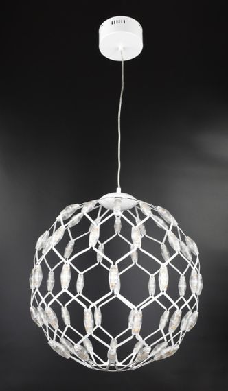 Люстра світлодіодна підвісна LED світильник для квартири на стелю лед 26317 Білий 65-250х50х50 см. | Зображення 3