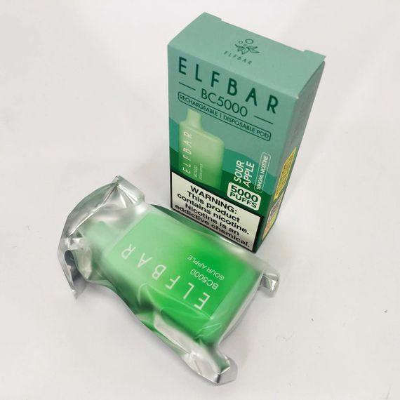 Elf Bar BC5000 смак Кисле яблуко (Sour Apple) | Зображення 2