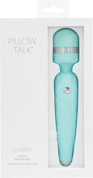 Розкішний вібромасажер PILLOW TALK - Cheeky Teal з кристалом Swarovski, плавне підвищення потужності | Зображення 6