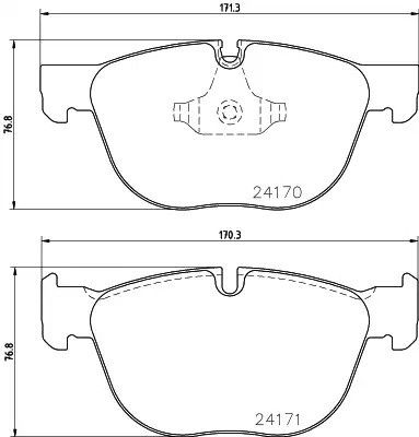 Колодки передні гальмівні, bmw x5/x6 07- (ate) HELLA PAGID (8DB355012541) | Зображення 3