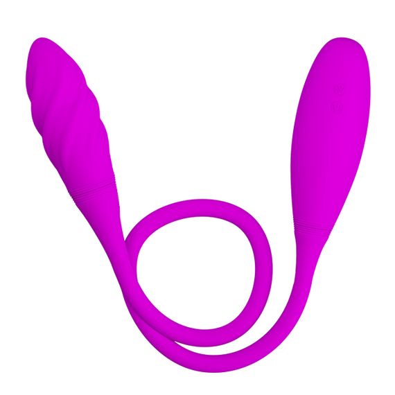 Двосторонній вібратор PRETTY LOVE Snaky Vibe, фіолетовий Sex Aura | Зображення 1