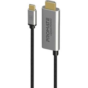 Кабель мультимедийный USB-C to HDMI hdmi-pd100.grey Promate (hdmi-pd100.grey)