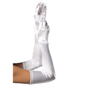 Рукавички Extra Long Opera Length Satin Gloves від Leg Avenue, білі
